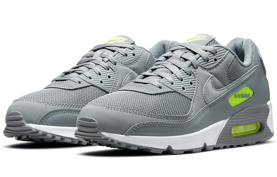Фото № 2 с приближением к товару «‎Nike Air Max 90 'Grey Neon' GreyGreen»