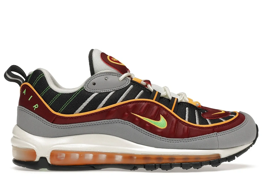 Фото № 1 с приближением к товару «‎Nike Air Max 98 Team Red Green Strike»