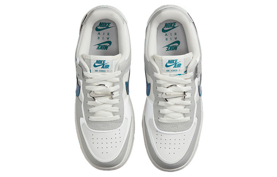 Фото № 4 с приближением к товару «‎Nike Air Force 1 Low Shadow Sneakers WhiteGreen»