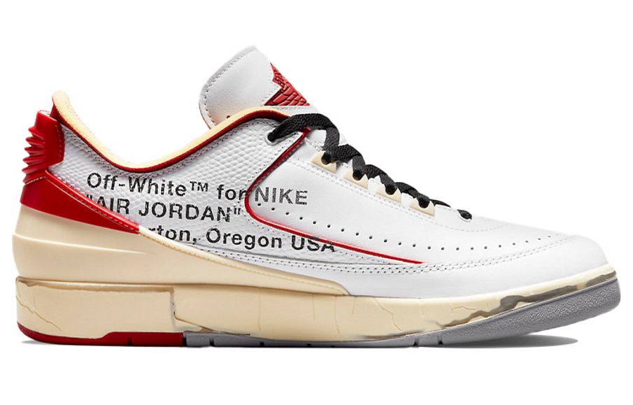 Фото № 2 с приближением к товару «‎Off-White Nike Air Jordan 2 Low "White and Varsity Red»