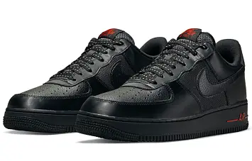 Nike Air Force 1 Low Sneakers BlackRed - 4