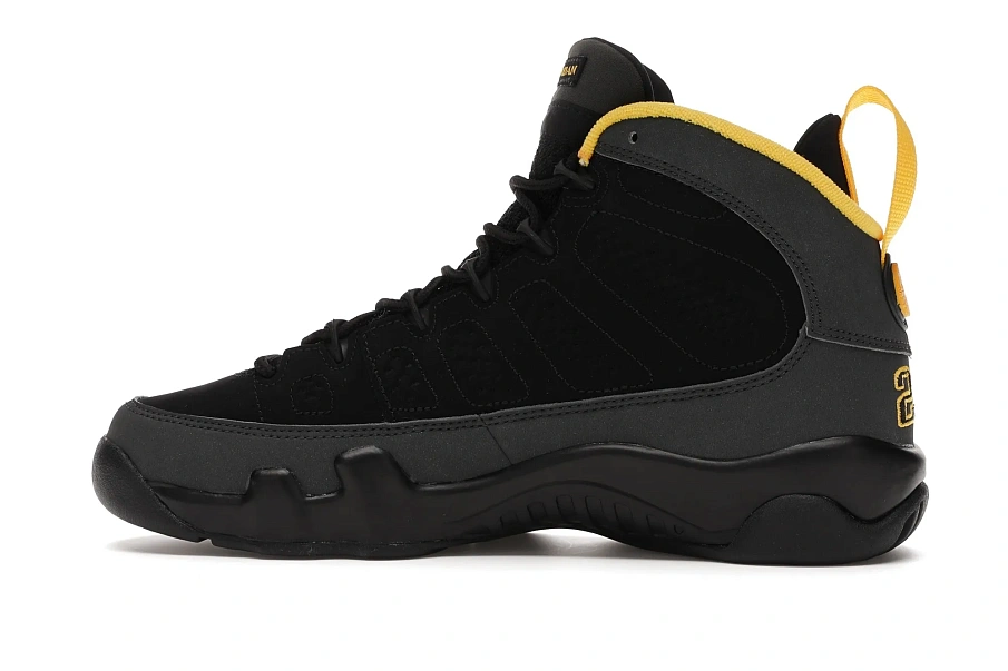 Фото № 5 с приближением к товару «‎Jordan 9 Retro Dark Charcoal University Gold »