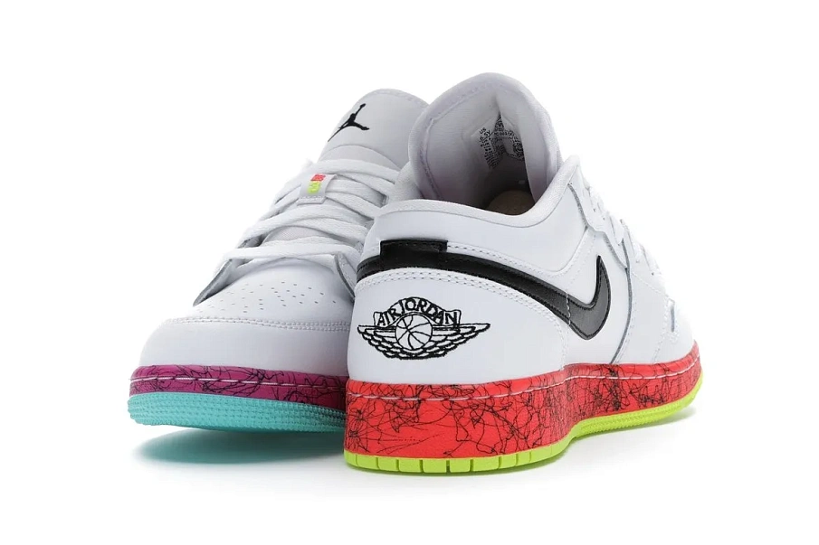 Фото № 2 с приближением к товару «‎Jordan 1 Low Multi-Color Midsoles White »