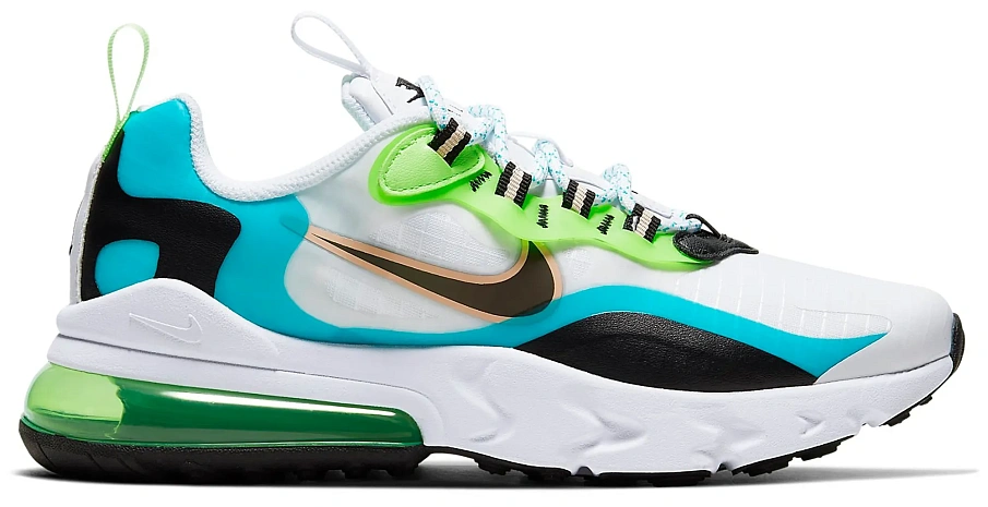 Фото № 1 с приближением к товару «‎Nike Air Max 270 React Oracle Aqua Ghost Green »