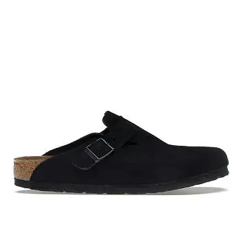 Birkenstock Boston Soft Footbed Suede Black - 1