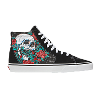 Фото № 1 с приближением к товару «‎Vans Sk8-Hi Rose Skulls»