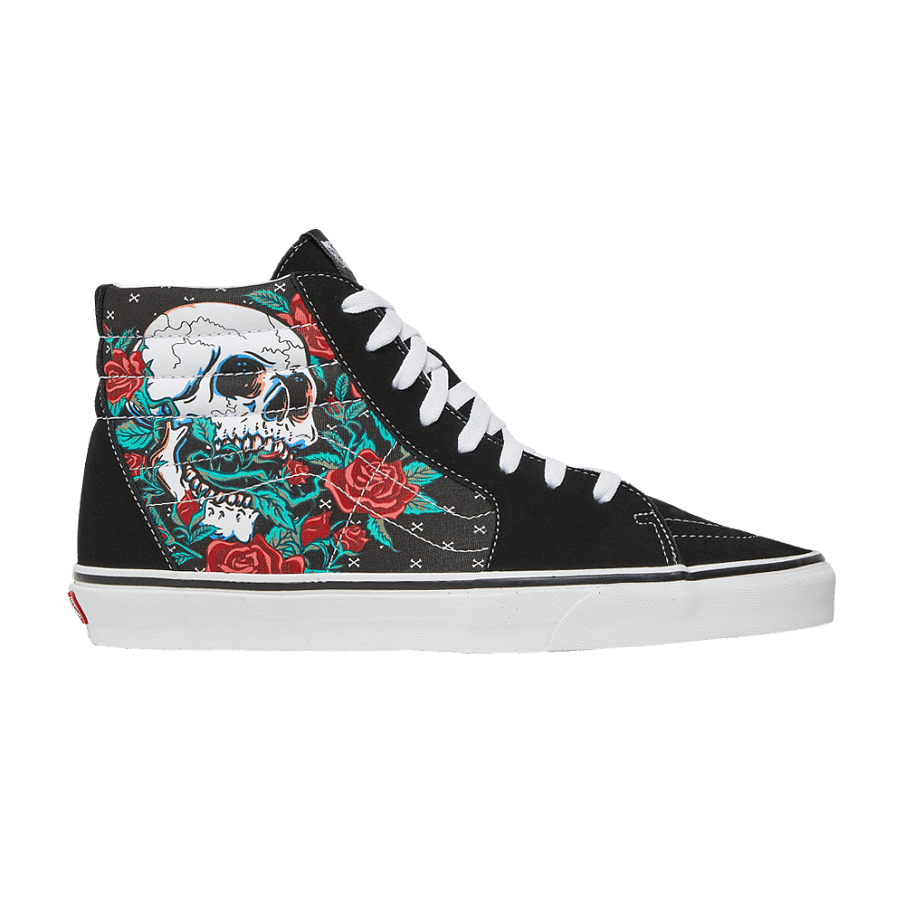 Фото № 1 с приближением к товару «‎Vans Sk8-Hi Rose Skulls»
