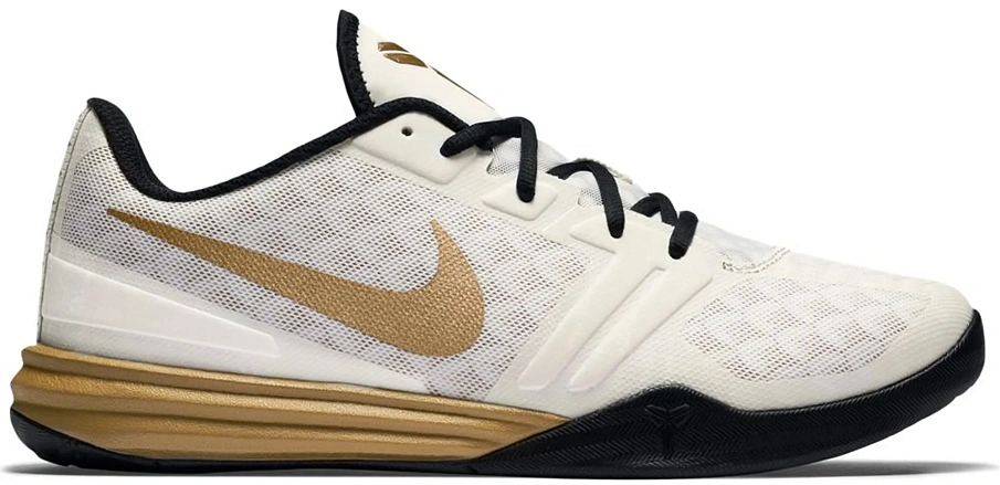 Фото № 1 с приближением к товару «‎Nike KB Mentality White Metallic Gold Black»