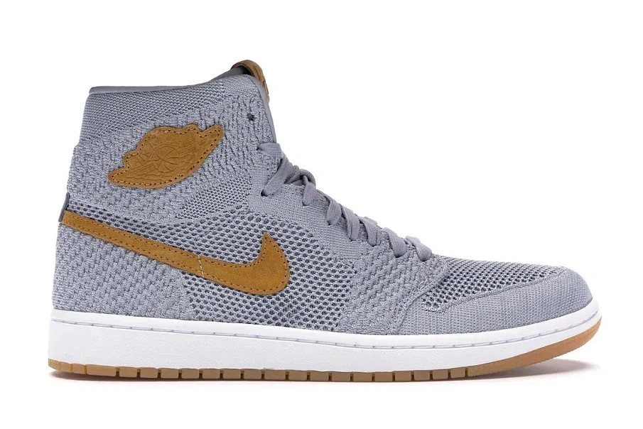 Фото № 1 с приближением к товару «‎Jordan 1 Retro High Flyknit Wolf Grey»