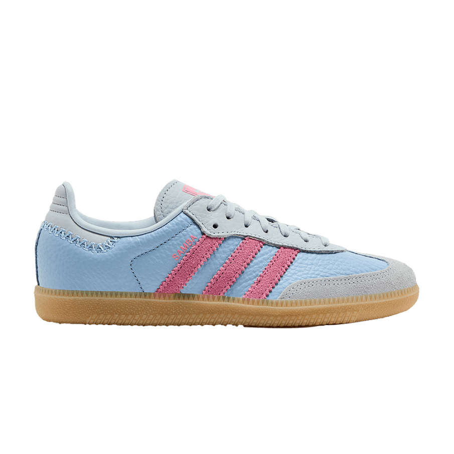 Фото № 1 с приближением к товару «‎adidas Samba J Blue Pink»