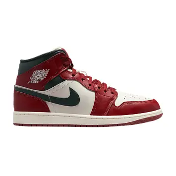 Air Jordan 1 Mid Redstone Midnight Green - 1