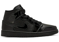 Фото № 1 с приближением к товару «‎Jordan 1 Mid Patent Triple Black »
