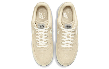 Stussy X Nike Air Force 1 Low Skate Shoes Fossil Stone - 5