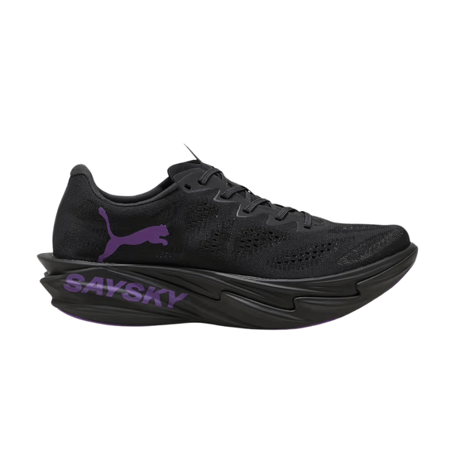 Фото № 1 с приближением к товару «‎SAYSKY x Puma Women's Deviate Nitro Elite 4 Flat Dark Gray Ultra Purple (313943-01)»