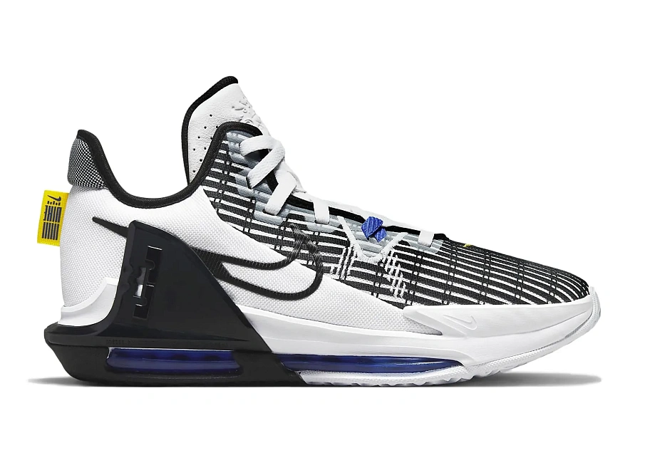 Фото № 1 с приближением к товару «‎Nike LeBron Witness 6 White Persian Purple Shock Yellow»