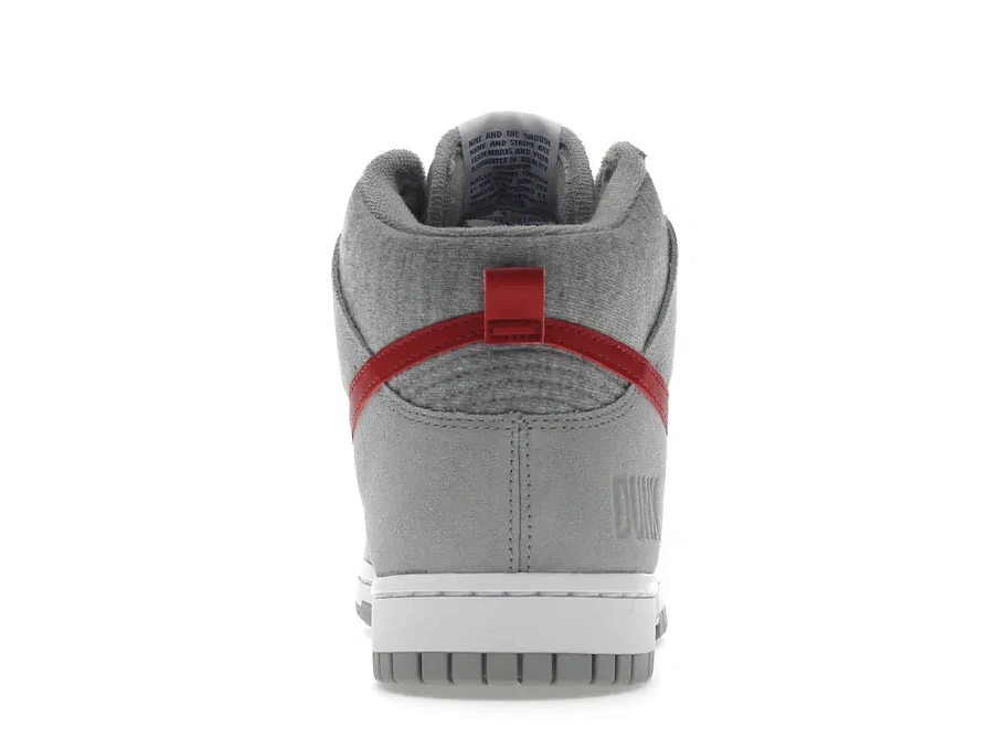 Фото № 4 с приближением к товару «‎Nike Dunk High Light Smoke Grey Gym Red»