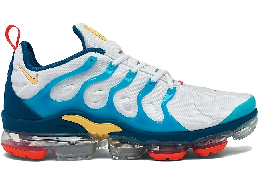 Фото № 1 с приближением к товару «‎Nike Air VaporMax Plus White Citron Pulse Industrial Blue»