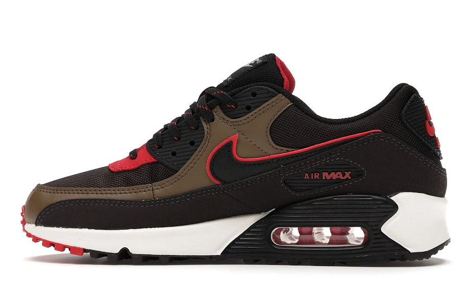 Фото № 5 с приближением к товару «‎Nike Air Max 90 Velvet Brown University Red»