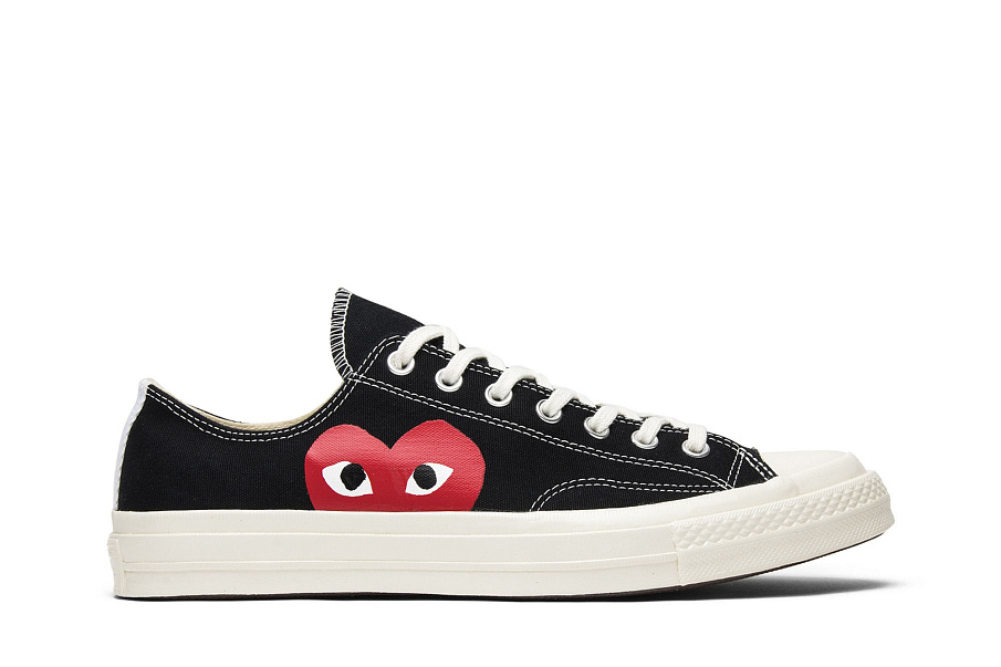 Фото № 2 с приближением к товару «‎Comme des Garçons Play x Converse Chuck 70 Low Black»