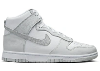 Фото № 1 с приближением к товару «‎Nike Dunk High Silver Glitter Swoosh »