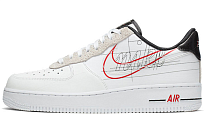 Фото № 1 с приближением к товару «‎Nike Air Force 1 Low Script Swoosh Skate Shoes WhiteRed»
