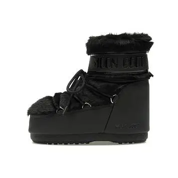 Moon Boot Icon Faux-Fur Low Boot Black - 3