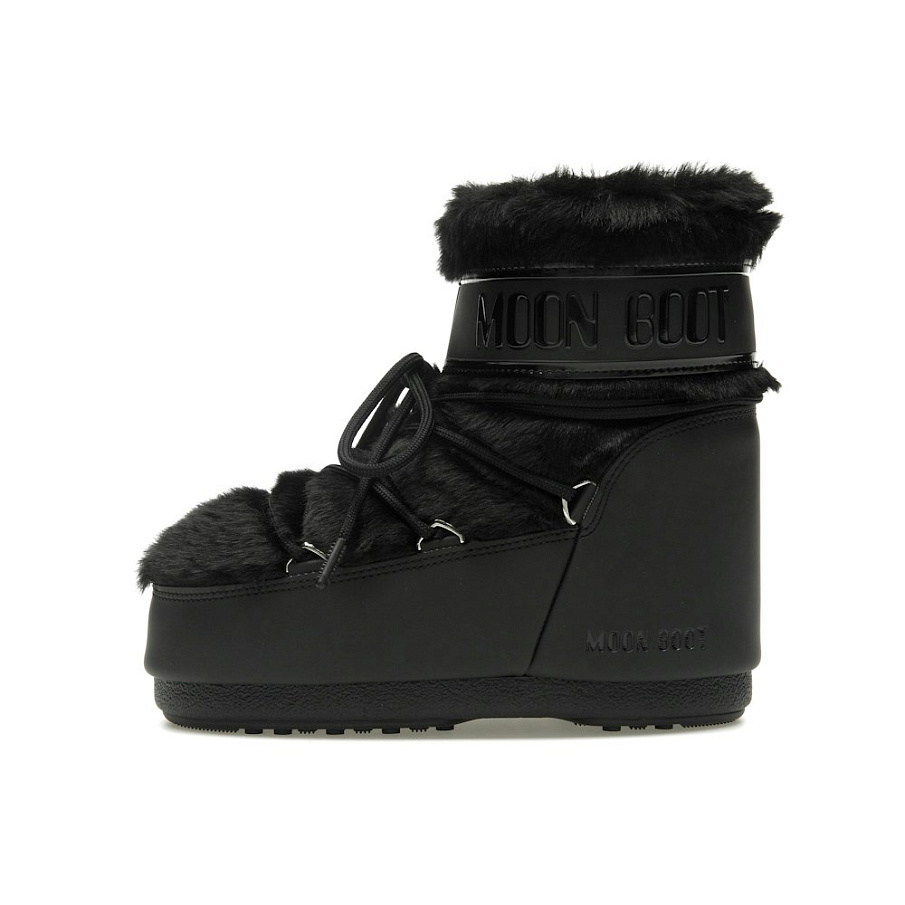 Фото № 3 с приближением к товару «‎Moon Boot Icon Faux-Fur Low Boot Black»