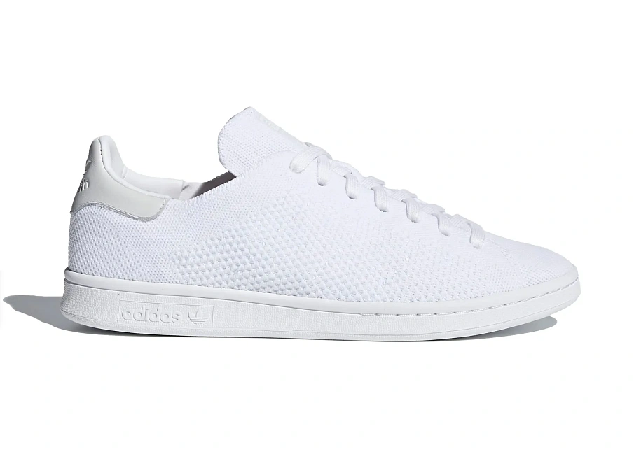 Фото № 1 с приближением к товару «‎adidas Stan Smith Primeknit Triple White Leather Heel»