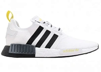 Фото № 1 с приближением к товару «‎adidas NMD R1 STLT Primeknit White Black Bright Yellow»