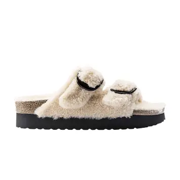 Birkenstock Arizona Big Buckle Shearling Teddy Eggshell - 1