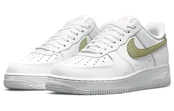 Nike Air Force 1 Low "Olive Suede Swooshes" WhiteGreen - 3