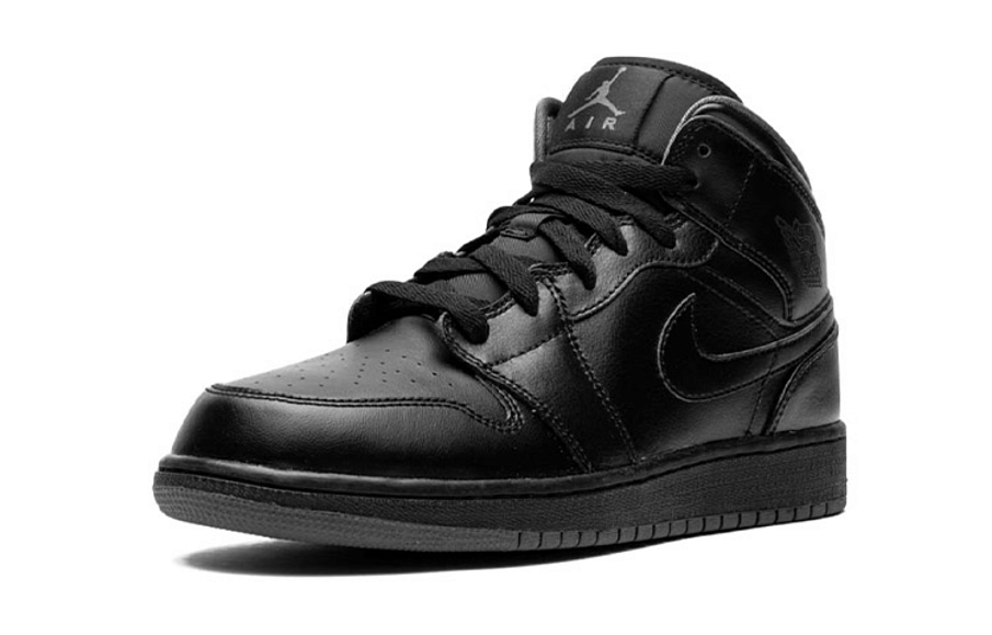 Фото № 3 с приближением к товару «‎Jordan Air Jordan 1 Retro Mid GS 'Black Dark Grey'»