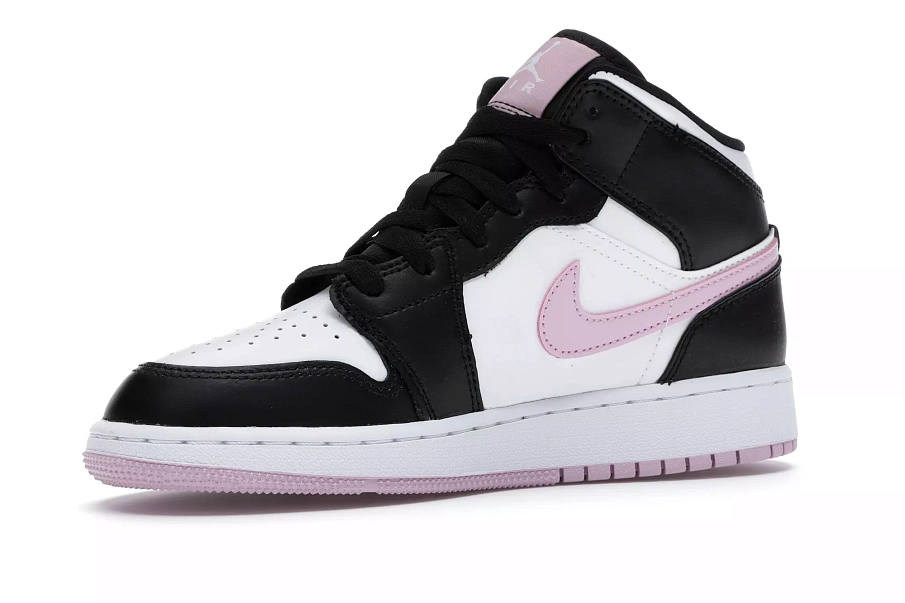 Фото № 2 с приближением к товару «‎Jordan 1 Mid White Black Light Arctic Pink »