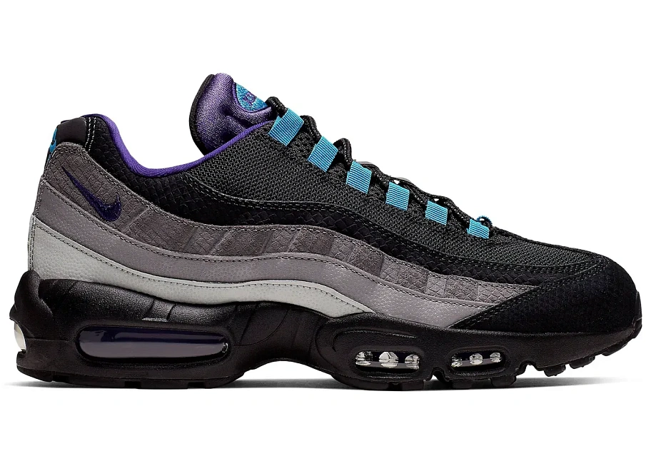 Фото № 1 с приближением к товару «‎Nike Air Max 95 Black Court Purple Teal Nebula»