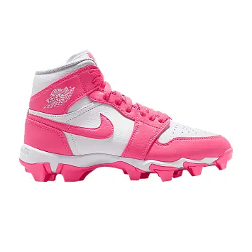 Air Jordan 1 Mid Cleat GS White Sunset Pulse - 1