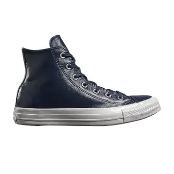 Converse Women's Chuck Taylor All Star Crinkled Patent Leather Hi Midnight Navy - 1