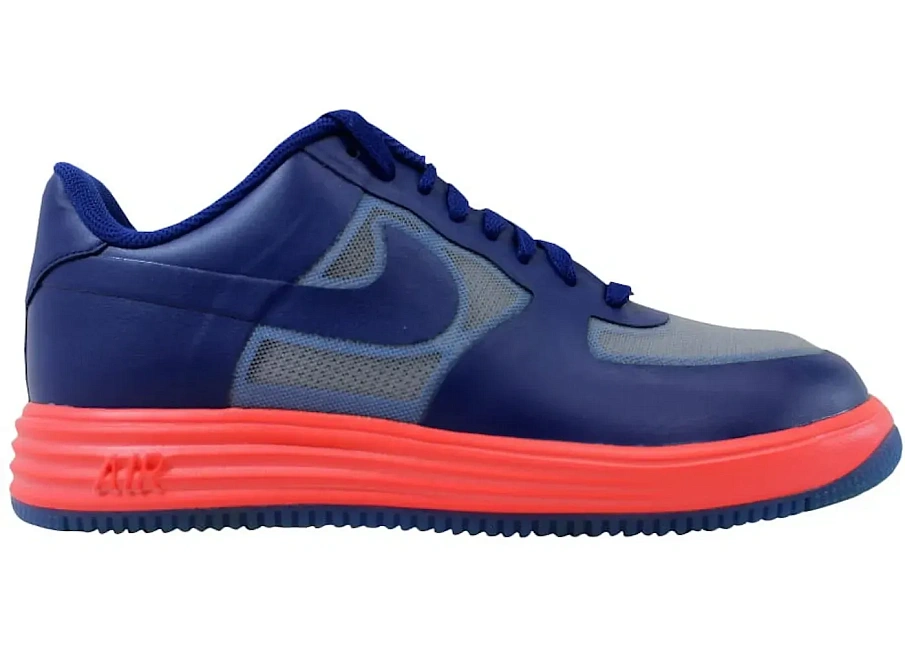 Фото № 1 с приближением к товару «‎Nike Lunar Force 1 Fuse Lthr Royal Blue/Neon Orange»