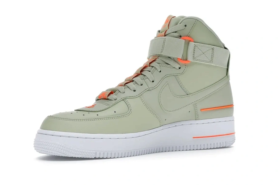 Фото № 2 с приближением к товару «‎Nike Air Force 1 High Dual Air Olive Orange»
