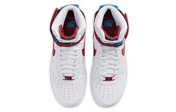 Nike Air Force 1 High Skate Shoes WhiteRedGreen - 4