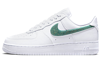 Фото № 1 с приближением к товару «‎Nike Air Force 1 "Glitter Swoosh" Low-Top Sneakers WhiteGreen»