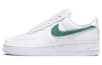 Nike Air Force 1 "Glitter Swoosh" Low-Top Sneakers WhiteGreen - 1