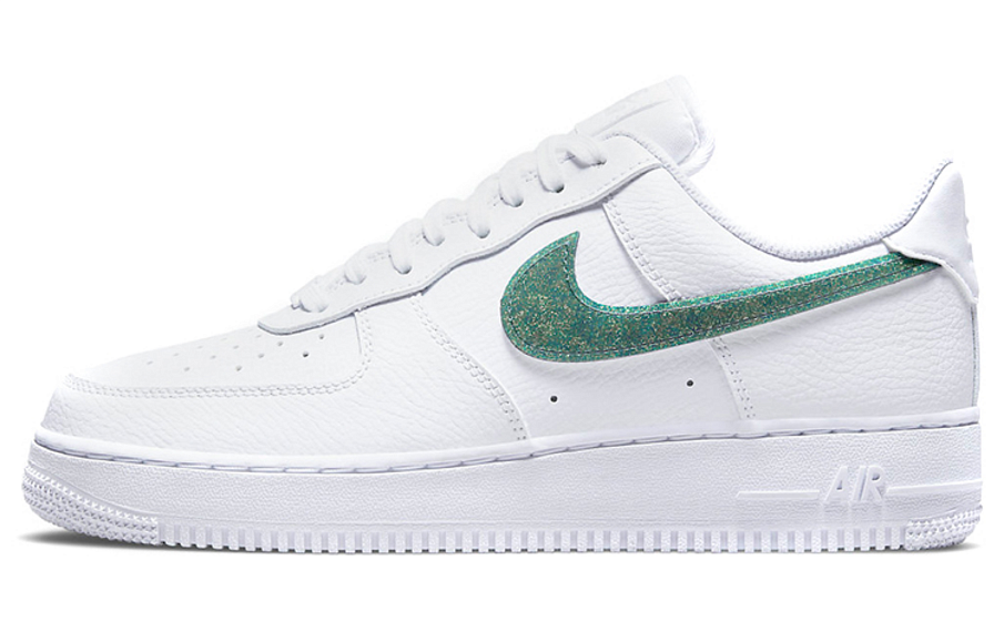 Фото № 1 с приближением к товару «‎Nike Air Force 1 "Glitter Swoosh" Low-Top Sneakers WhiteGreen»