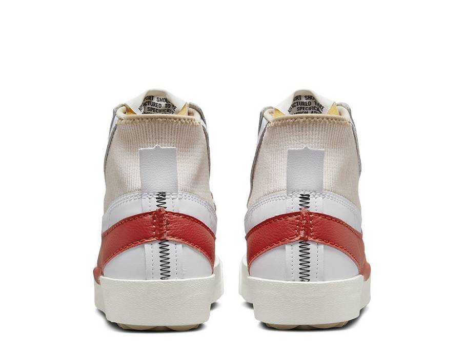 Фото № 4 с приближением к товару «‎Nike Blazer Mid '77 Jumbo Mid-Top Sneakers WhiteRed»