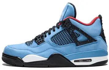 Nike Air Jordan 4 Retro Travis Scott Cactus Jack Basketball Shoes blue - 1