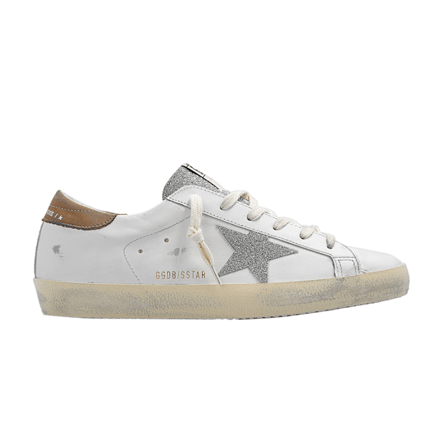 Фото № 1 с приближением к товару «‎Golden Goose Women's Superstar Vintage White Silver Glitter»