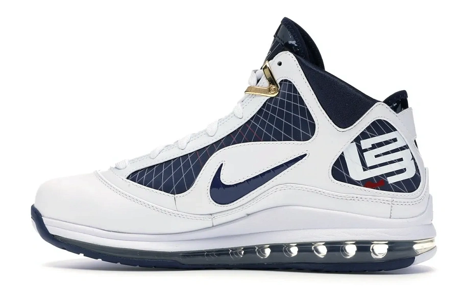 Фото № 6 с приближением к товару «‎Nike LeBron 7 White/Midnight Navy»