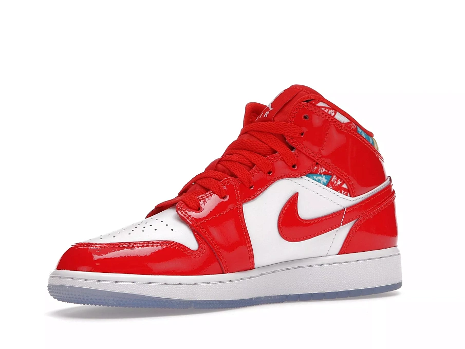 Фото № 5 с приближением к товару «‎Jordan 1 Mid Barcelona Sweater Red Patent »