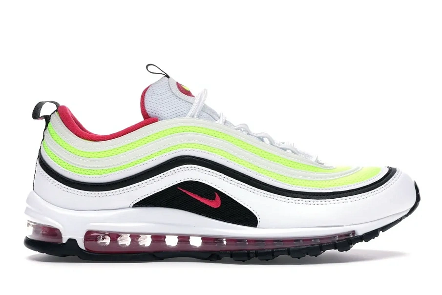 Фото № 1 с приближением к товару «‎Nike Air Max 97 White Black Volt Rush Pink»