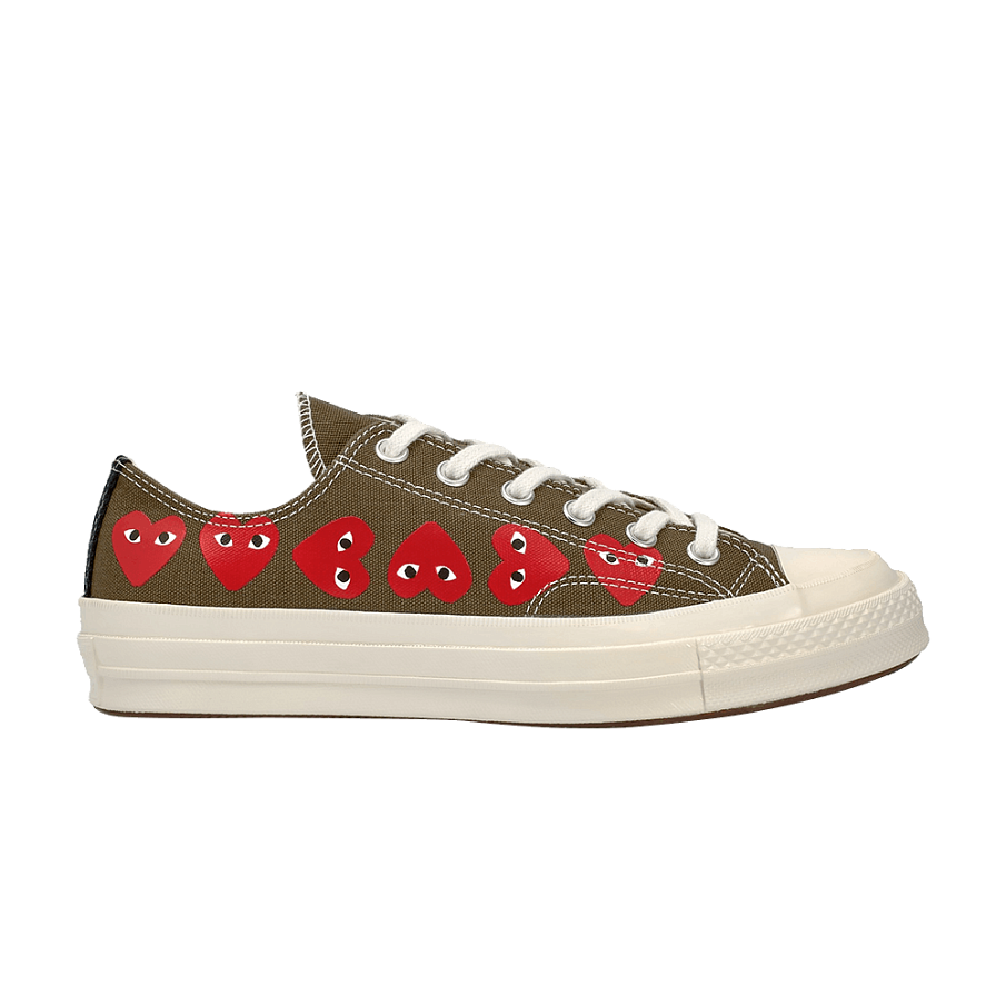 Фото № 1 с приближением к товару «‎Comme des Garçons Play x Converse Chuck 70 Low Top Multi Heart»