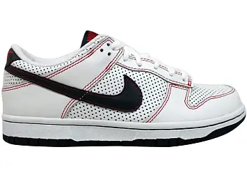 Nike Dunk Low White Obsidian Sport Red 